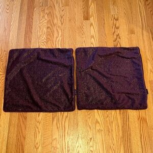Pair of Purple Metallic Pillow Covers by Elite Home